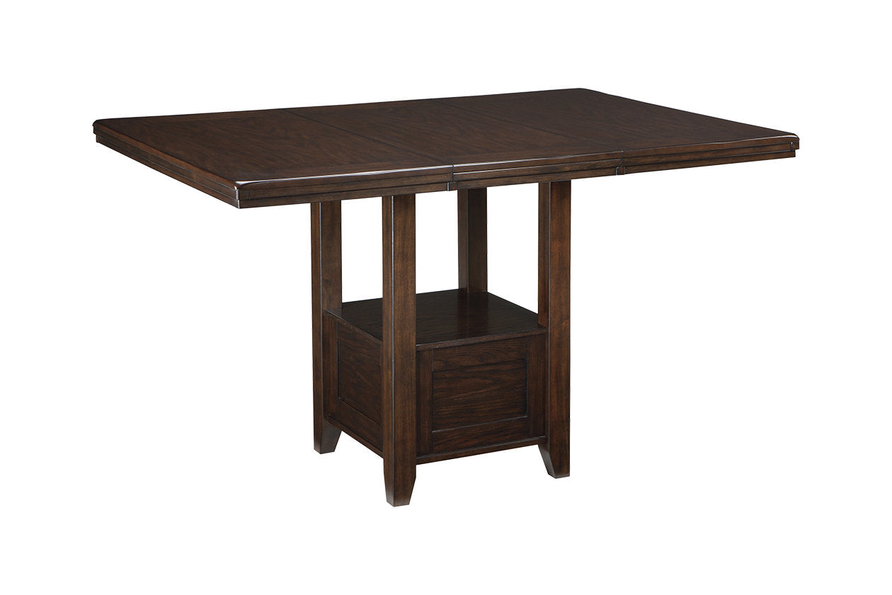 Haddigan Dark Brown Counter Height Dining Extension Table from Ashley - Luna Furniture