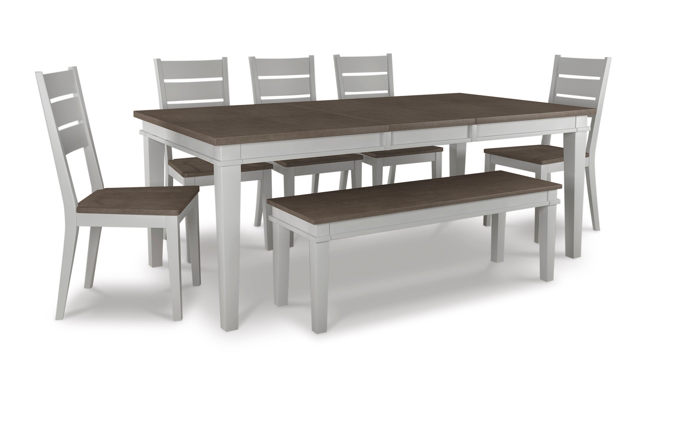 Nollicott Whitewash/Light Gray Extendable Dining Set From Ashley – Luna  Furniture