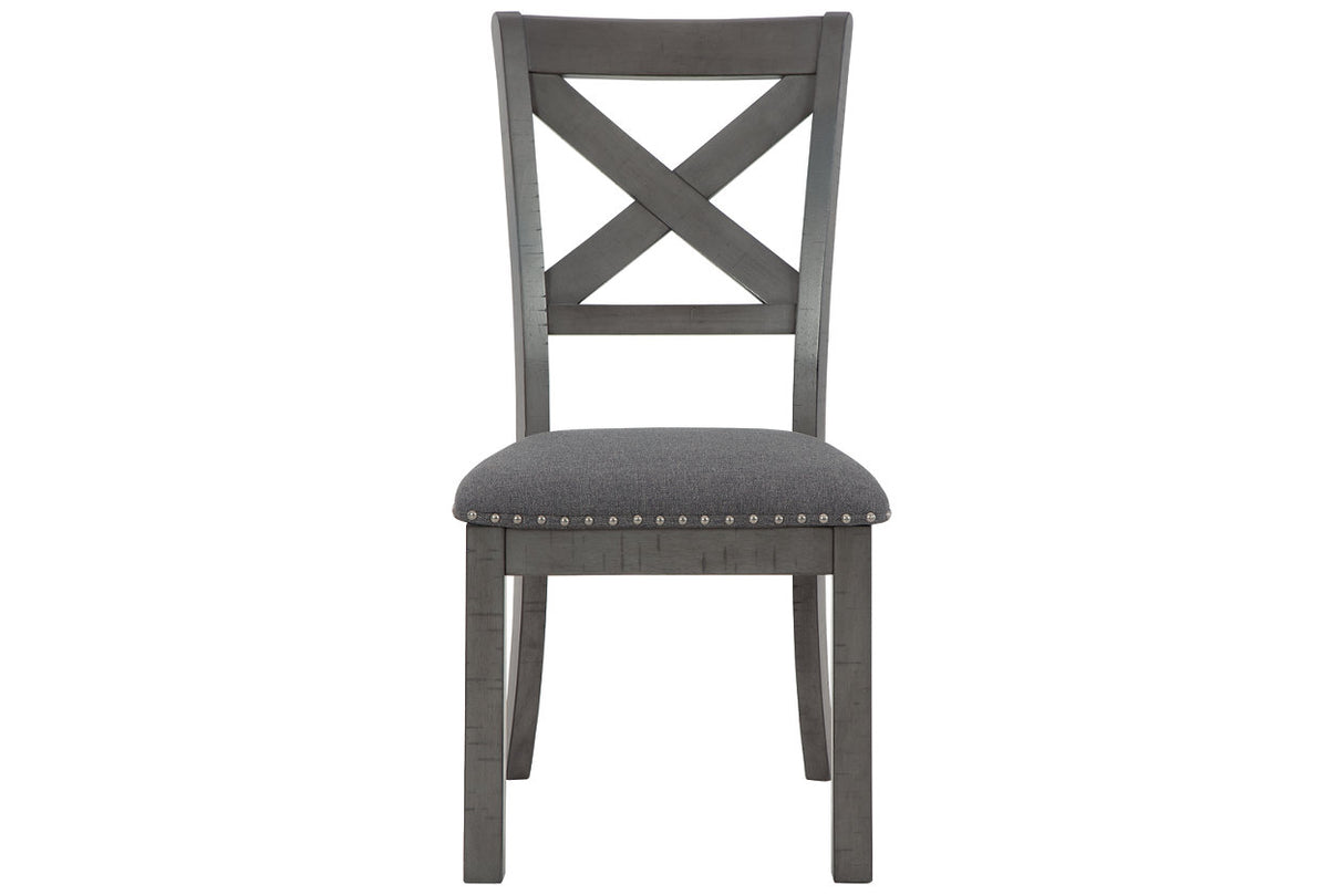 Myshanna Gray Dining Chair, Set of 2