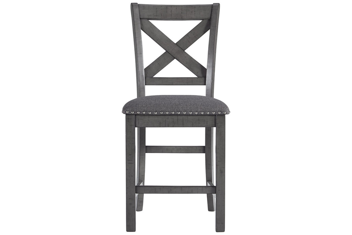 Myshanna Gray Counter Height Chair, Set of 2