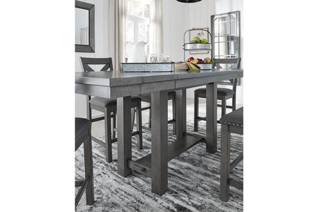 Myshanna Gray Counter Height Dining Extension Table -  - Luna Furniture