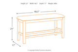 Moriville Beige Counter Height Bench -  - Luna Furniture