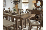 Moriville Grayish Brown Counter Height Dining Extension Table from Ashley - Luna Furniture