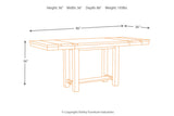 Moriville Grayish Brown Counter Height Dining Extension Table from Ashley - Luna Furniture