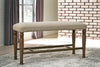 Lettner Gray/Brown Dining Bench - Luna Furniture