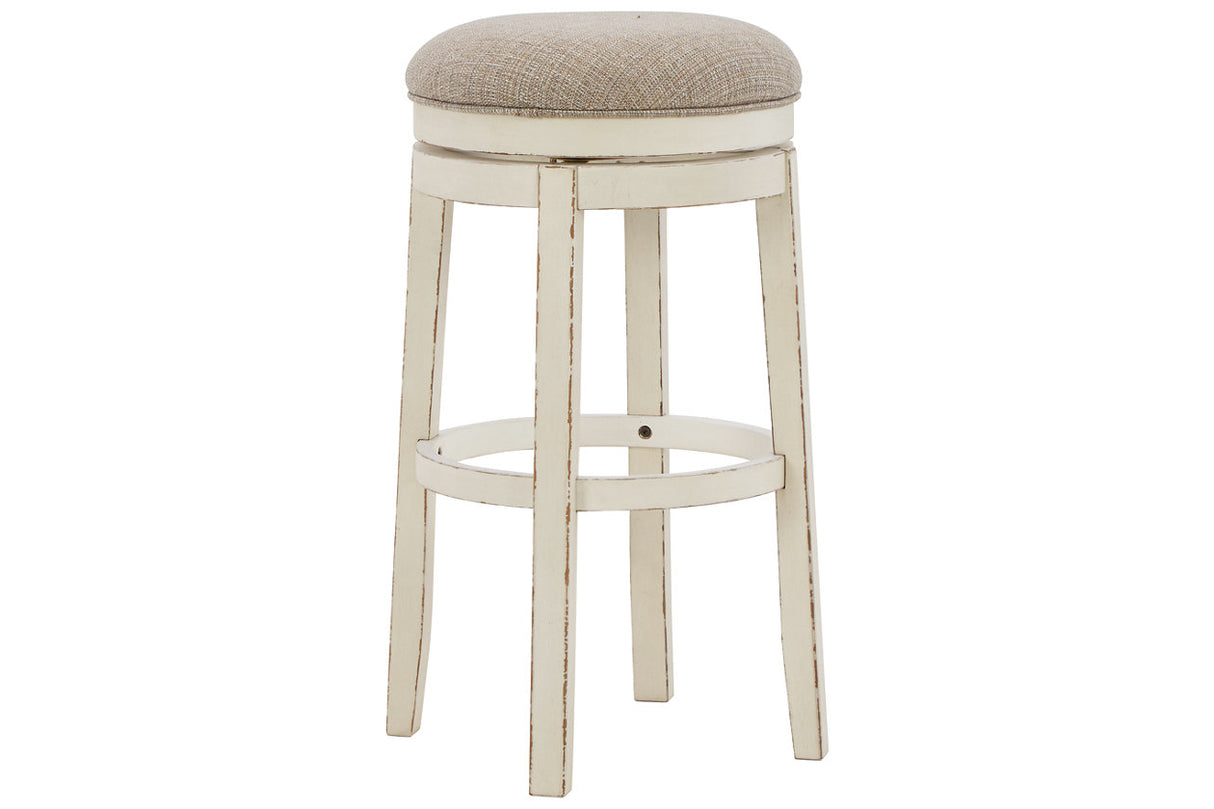 Realyn Chipped White Bar Height Barstool