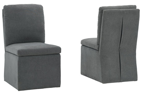 Krystanza Charcoal Dining Chair, Set of 2
