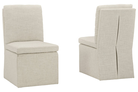 Krystanza Oatmeal Dining Chair, Set of 2