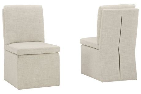 Krystanza Oatmeal Dining Chair, Set of 2 from Ashley - Luna Furniture