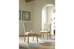 Dakmore Linen/Brown Dining Chair, Set of 2