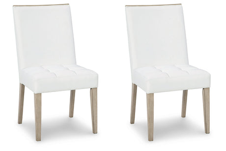 Wendora Bisque/White Dining Chair, Set of 2