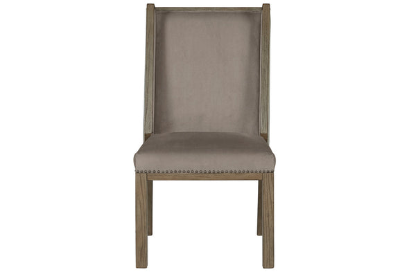 Chrestner Brown/Beige Dining Chair, Set of 2