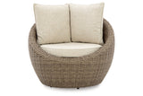 DANSON Beige Swivel Lounge with Cushion from Ashley - Luna Furniture
