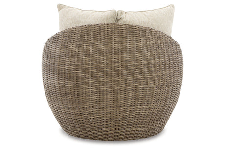 DANSON Beige Swivel Lounge with Cushion from Ashley - Luna Furniture