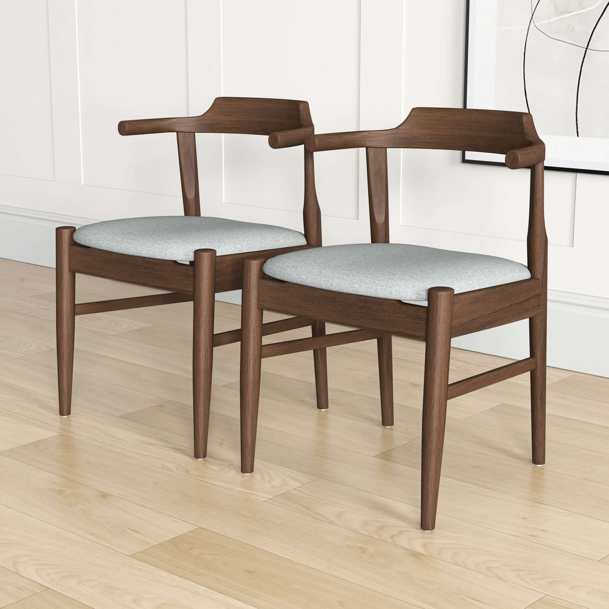Daisy Dining Chair (Set of 2) Grey Fabric from Ashcroft Furniture - Luna Furniture