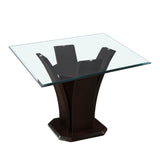 Daisy Espresso 54" Glass-Top Square Counter Height Table from Homelegance - Luna Furniture