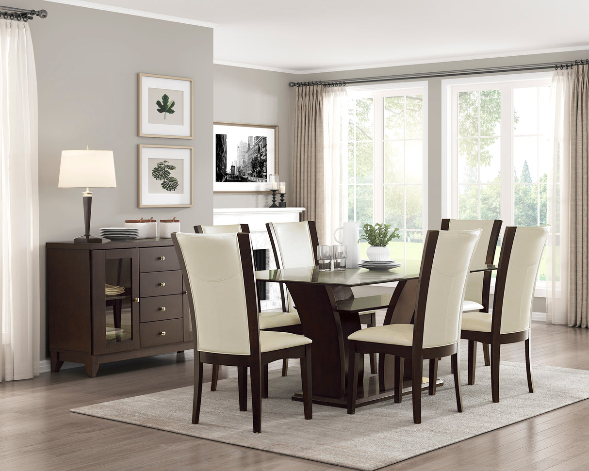 Daisy Espresso/White Side Chair, Set of 2 from Homelegance - Luna Furniture