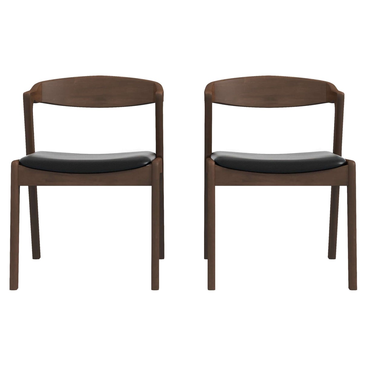 Dakota Black Leather Solid Wood Dining Chair from Ashcroft Furniture - Luna Furniture