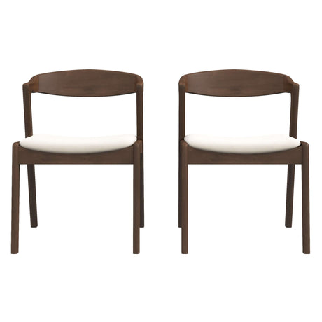 Dakota Cream Velvet Solid Wood Dining Chair from Midinmod - Luna Furniture