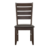 Dalila Cappuccino and Black Ladder Back Side Chairs, Set of 2 from Coaster - Luna Furniture