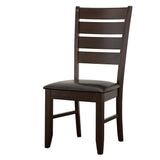 Dalila Cappuccino and Black Ladder Back Side Chairs, Set of 2 from Coaster - Luna Furniture
