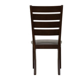 Dalila Cappuccino and Black Ladder Back Side Chairs, Set of 2 from Coaster - Luna Furniture