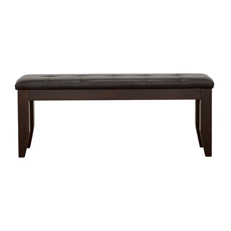 Dalila Cappuccino and Black Tufted Upholstered Dining Bench from Coaster - Luna Furniture