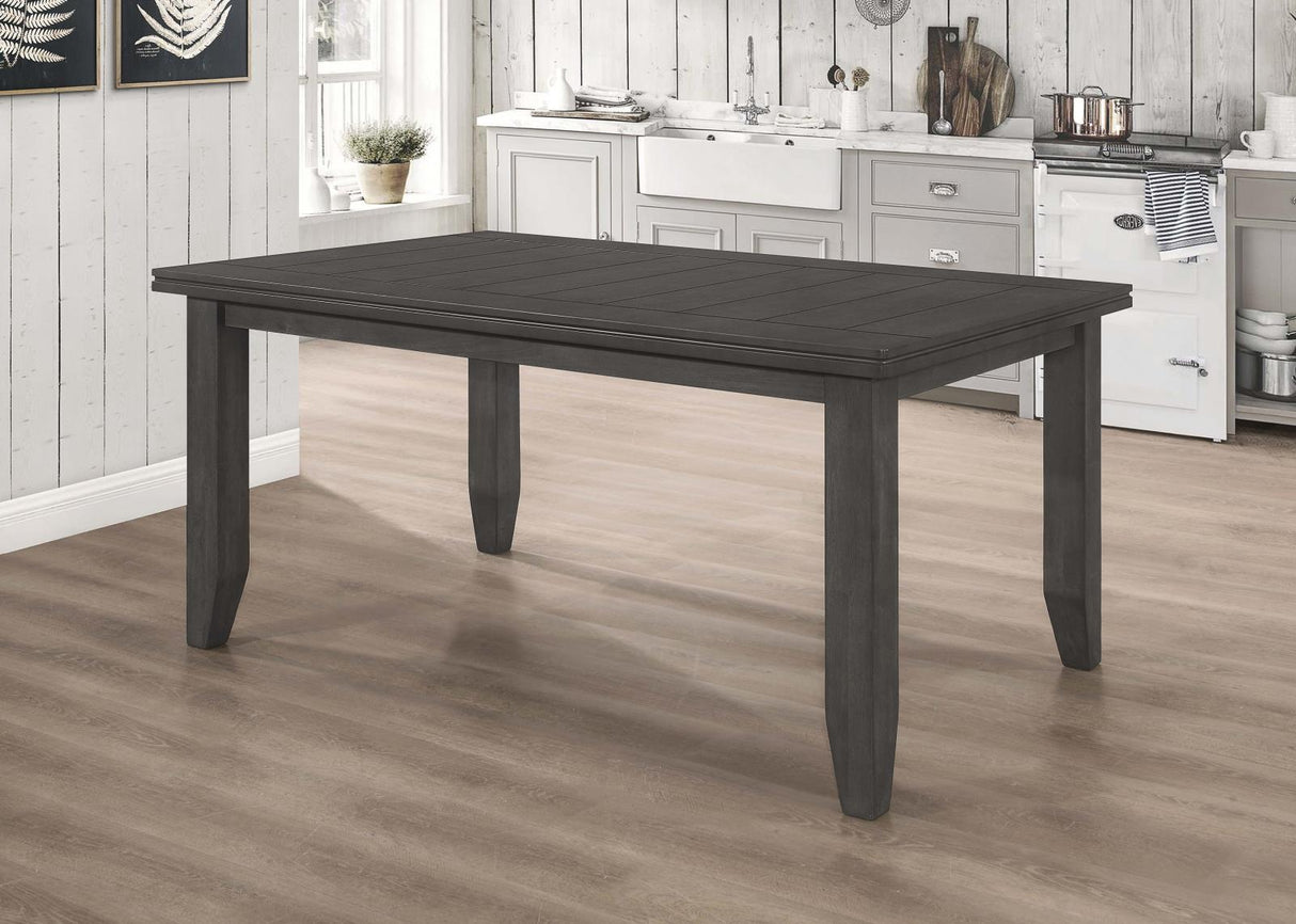 Dalila Dark Gray Rectangular Plank Top Dining Table from Coaster - Luna Furniture