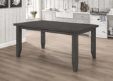 Dalila Dark Gray Rectangular Plank Top Dining Table from Coaster - Luna Furniture