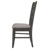 Dalila Gray and Dark Gray Ladder Back Side Chair, Set of 2 from Coaster - Luna Furniture