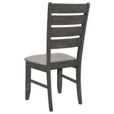 Dalila Gray and Dark Gray Ladder Back Side Chair, Set of 2 from Coaster - Luna Furniture