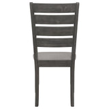 Dalila Gray and Dark Gray Ladder Back Side Chair, Set of 2 from Coaster - Luna Furniture