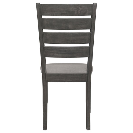 Dalila Gray and Dark Gray Ladder Back Side Chair, Set of 2 from Coaster - Luna Furniture