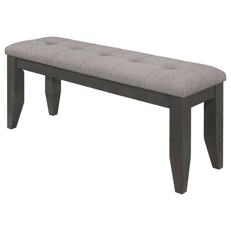 Dalila Gray and Dark Gray Padded Cushion Bench from Coaster - Luna Furniture