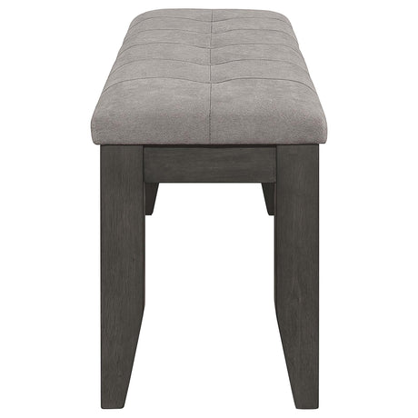 Dalila Gray and Dark Gray Padded Cushion Bench from Coaster - Luna Furniture