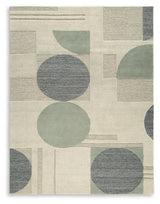 Dallane Linen/Blue/Green 5' x 7' Rug from Ashley - Luna Furniture