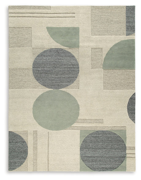Dallane Linen/Blue/Green 5' x 7' Rug from Ashley - Luna Furniture