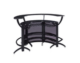 Dallas Smoke and Black Curved Bar Unit from Coaster - Luna Furniture