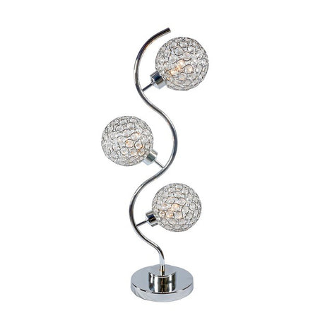 Dana 3- Piece Crystal Globe Table Lamp from Crown Mark - Luna Furniture