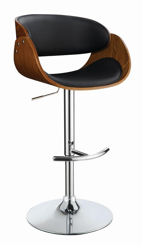 Dana Black and Chrome Adjustable Bar Stool from Coaster - Luna Furniture