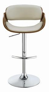 Dana Ecru and Chrome Adjustable Bar Stool from Coaster - Luna Furniture