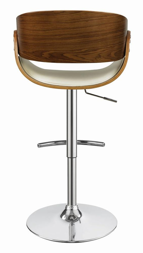 Dana Ecru and Chrome Adjustable Bar Stool from Coaster - Luna Furniture