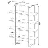 Danbrook Bookcase with 4 Full-length Shelves from Coaster - Luna Furniture