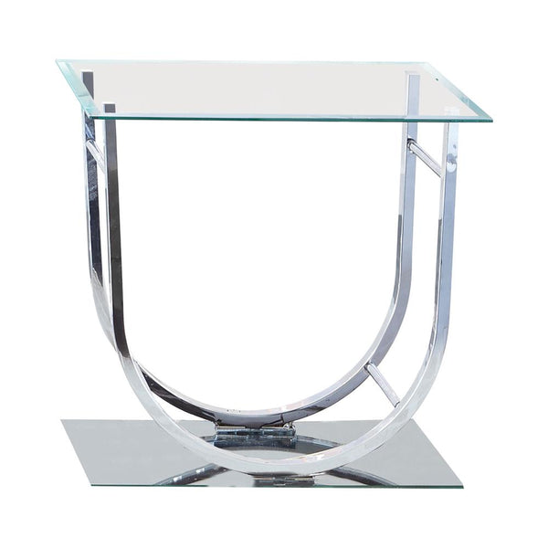 Danville Chrome U-Shaped End Table
