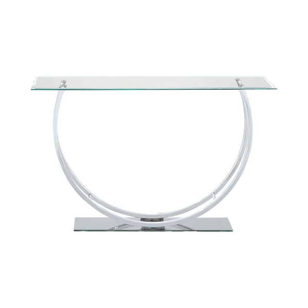 Danville Chrome U-Shaped Sofa Table