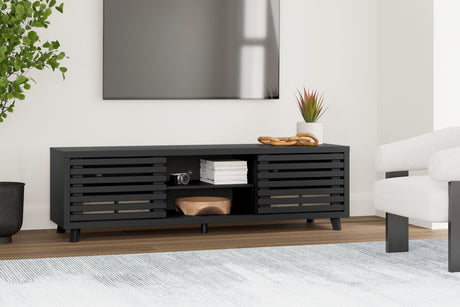 Danziar Black 72" TV Stand from Ashley - Luna Furniture