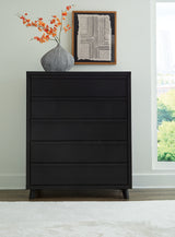 Danziar Black Chest of Drawers from Ashley Furniture - Luna Furniture