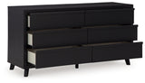 Danziar Black Dresser from Ashley - Luna Furniture