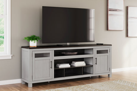 Darborn Gray/Brown 88" TV Stand from Ashley - Luna Furniture