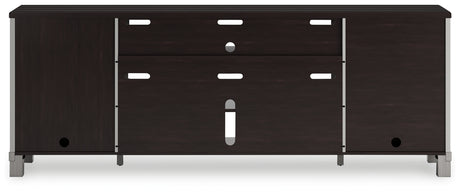 Darborn Gray/Brown 88" TV Stand from Ashley - Luna Furniture